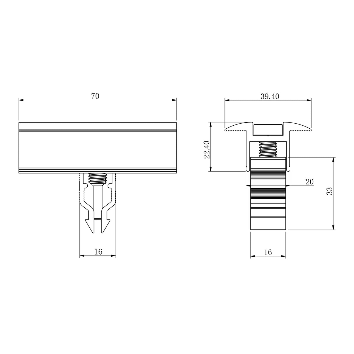 WATTSTUNDE® Hausdachhalterung Mittelklemmen + Verbinder