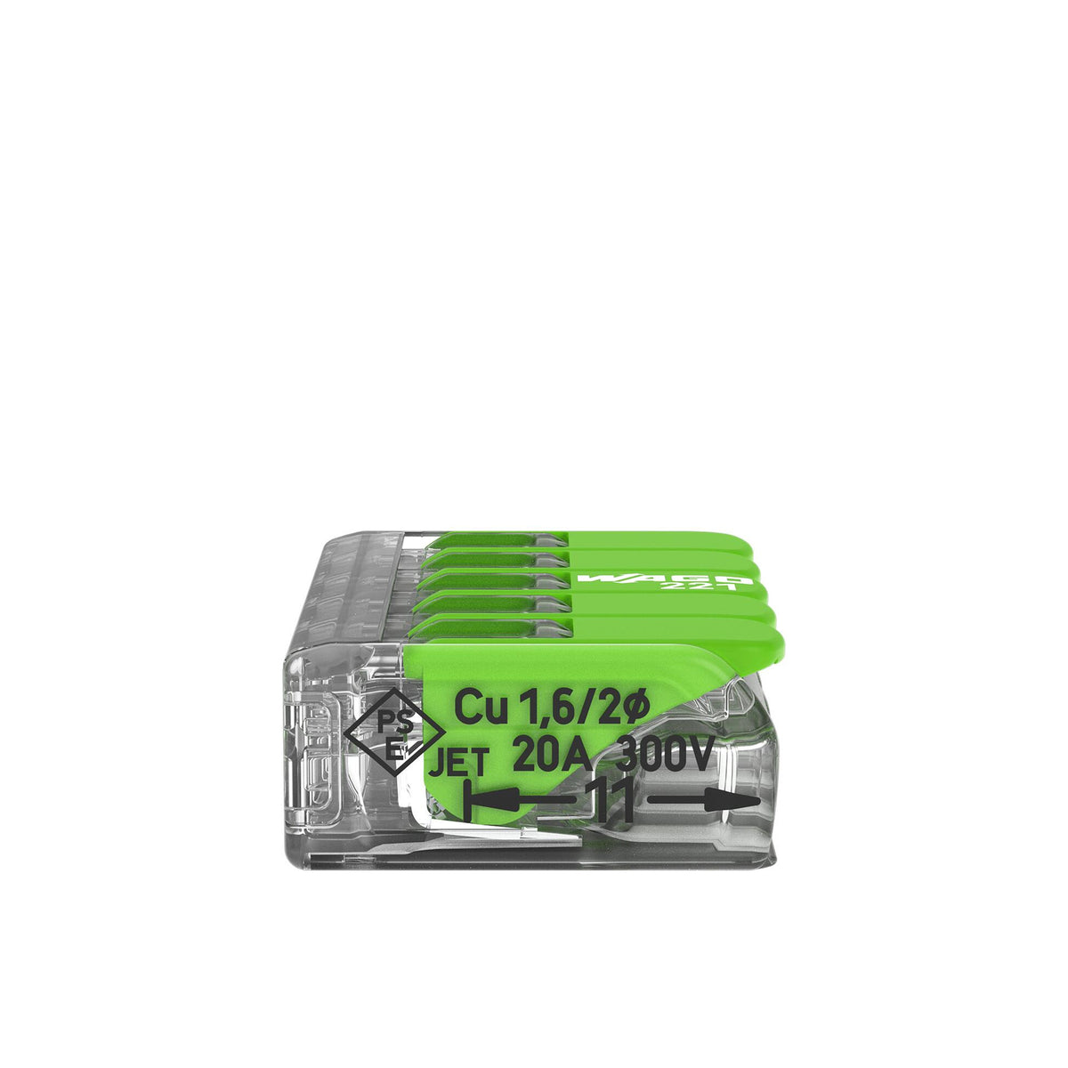 WAGO Verbindungsklemme Green Range flexibel bis 4mm² - 221-425 | 25er Pack