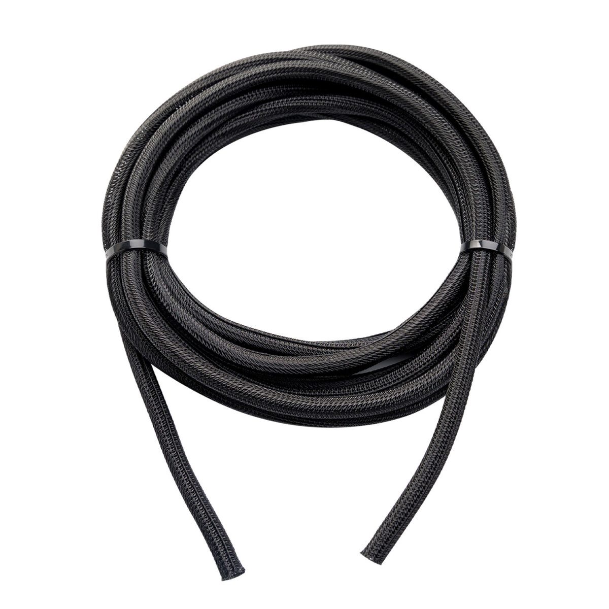 WATTSTUNDE® Geflechtsschlauch offen 6 mm schwarz 5 Meter