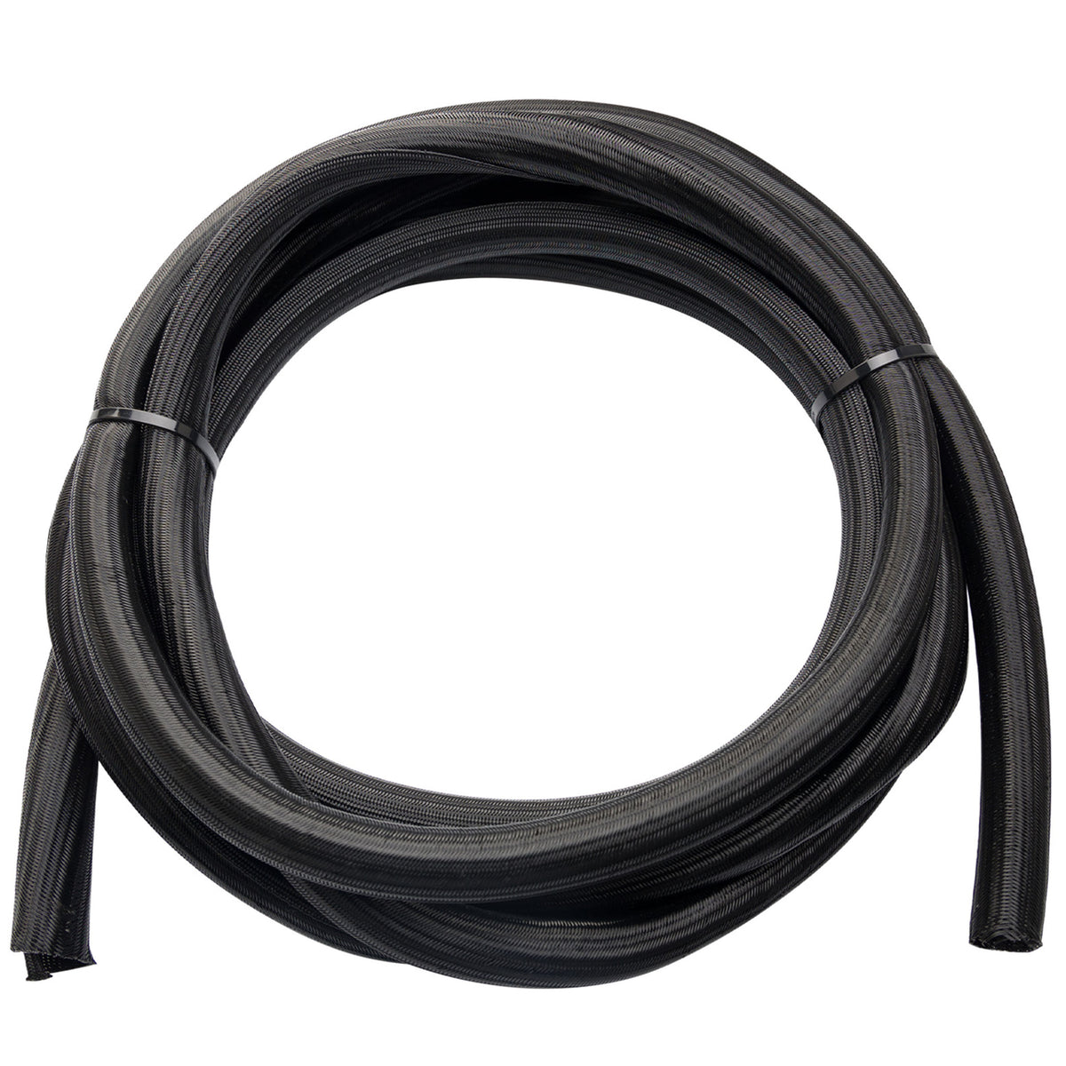 WATTSTUNDE® Geflechtsschlauch offen 19 mm schwarz 5 Meter
