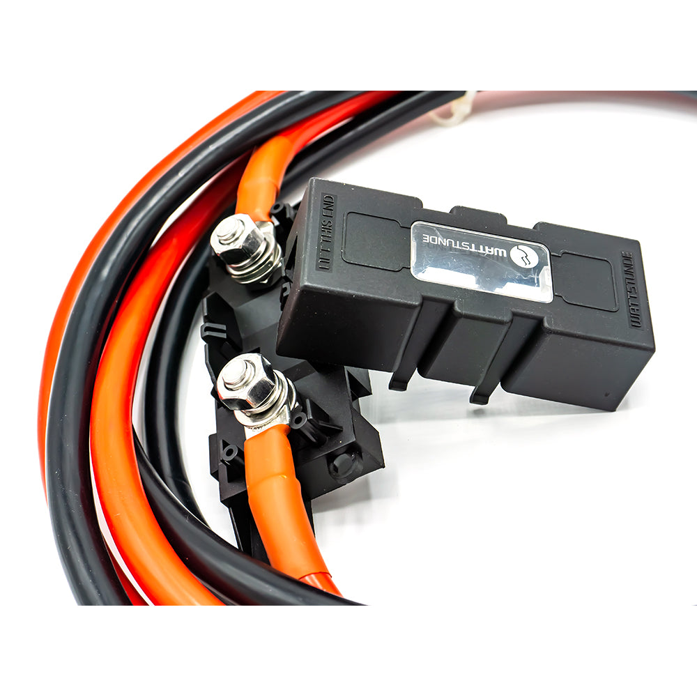 WATTSTUNDE® Fuse Cable (with Fuse Holder) 2x25 mm² M8/Wire End Ferrule 2 m Red/Black