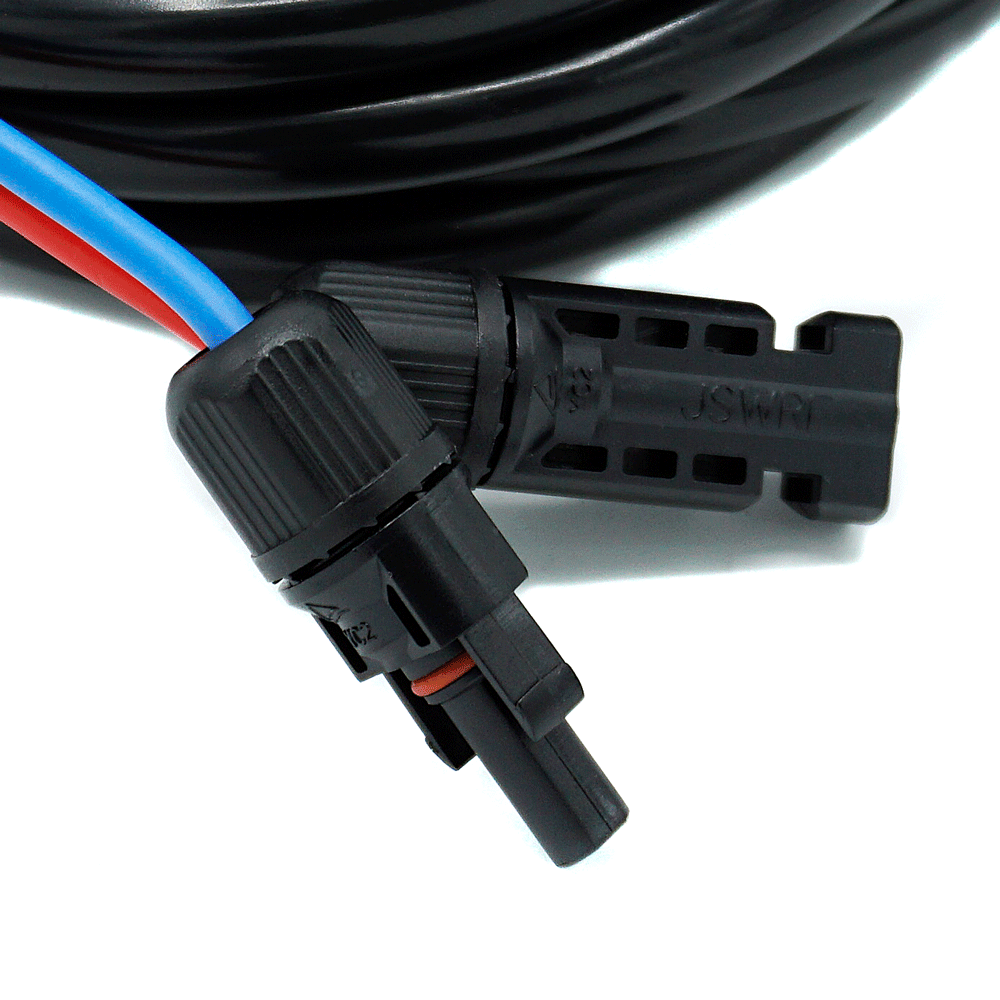 WATTSTUNDE® Connection Cable (2x) 4 mm² Type-MC4/Wire End Ferrule 3 m black