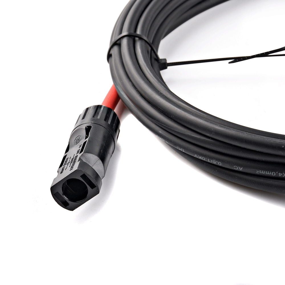 WATTSTUNDE® Solar Connection Cable 2x4 mm² Type-MC4/Ferrule 5 m black