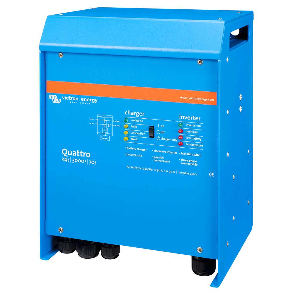 Victron Quattro 24/3000/70-50/50 inverter 2400 W and charger 24 V