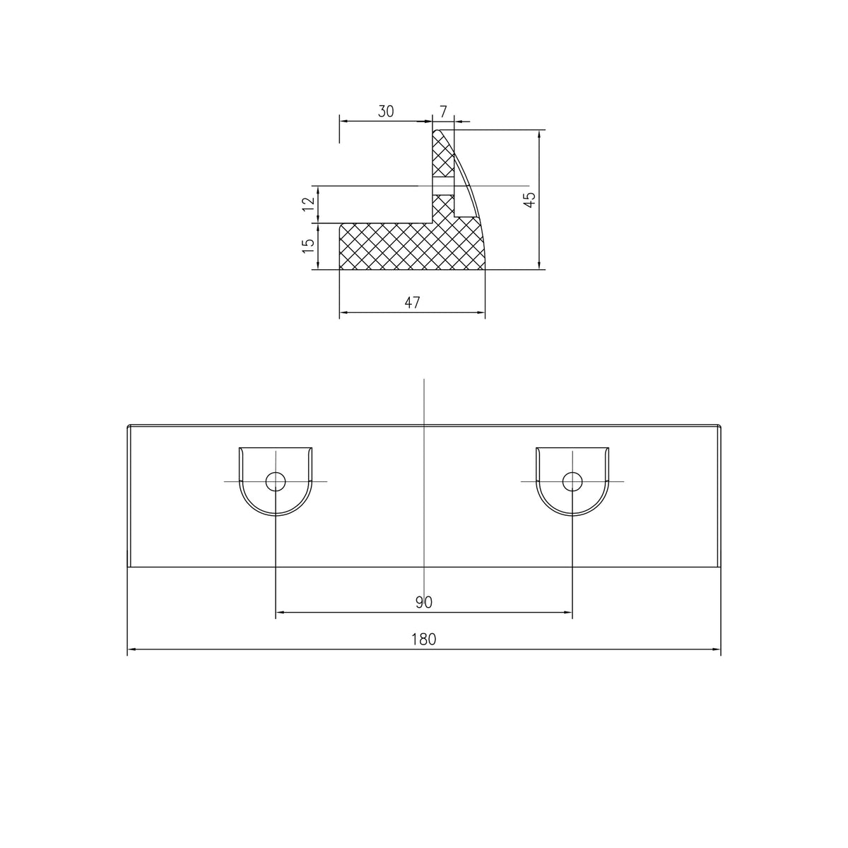 WATTSTUNDE® MOUNT solar module mount short black