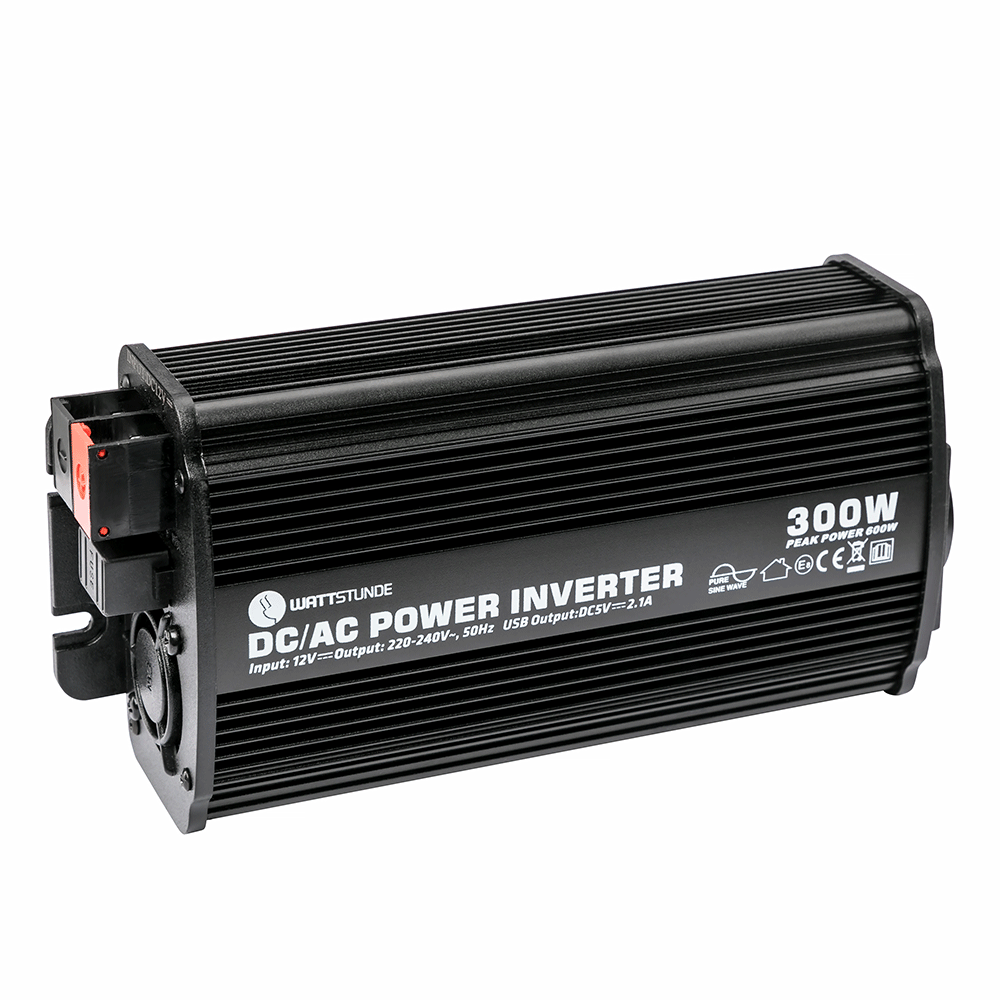 WATTSTUNDE® 300 W / 600 W 12 V Sinus Spannungswandler WS12/300SI