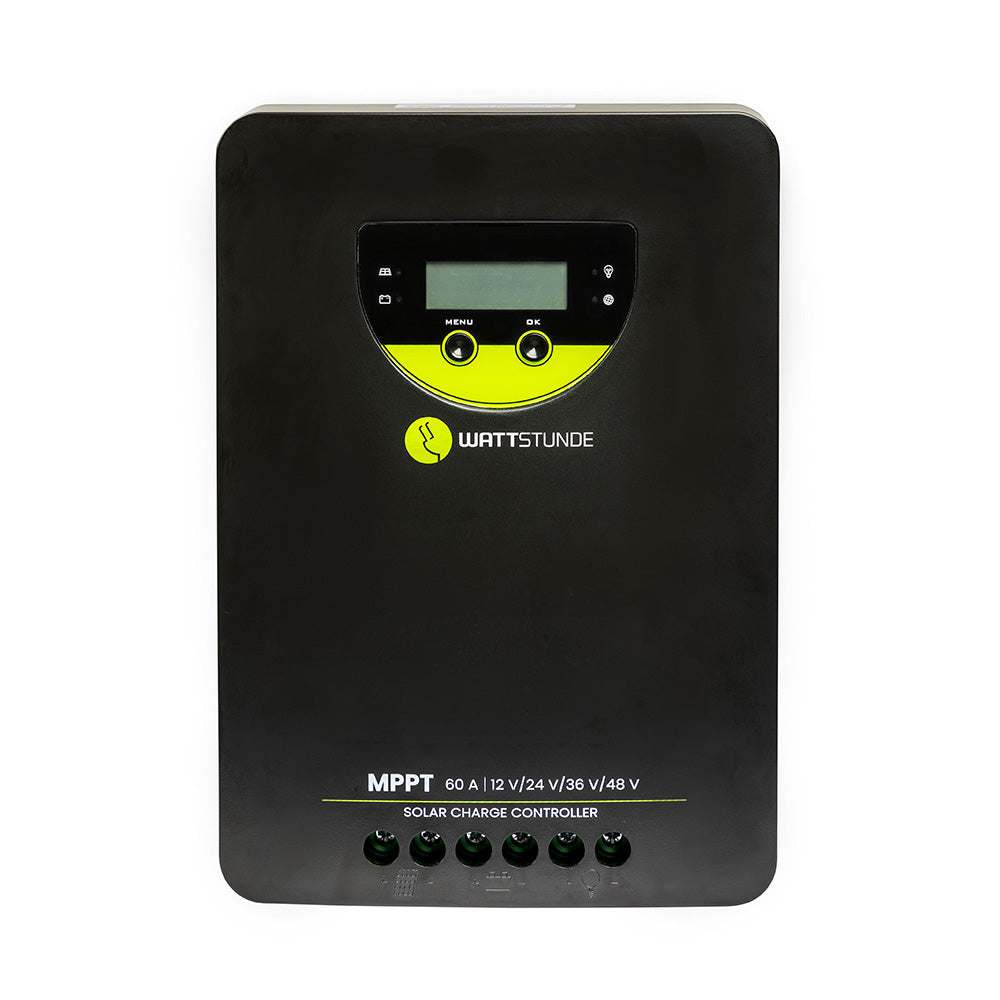 WATTSTUNDE® 60 A 140 V MPPT Solar Charge Controller WLR-BT 60.140 MPPT 12 / 24 / 36 / 48 V