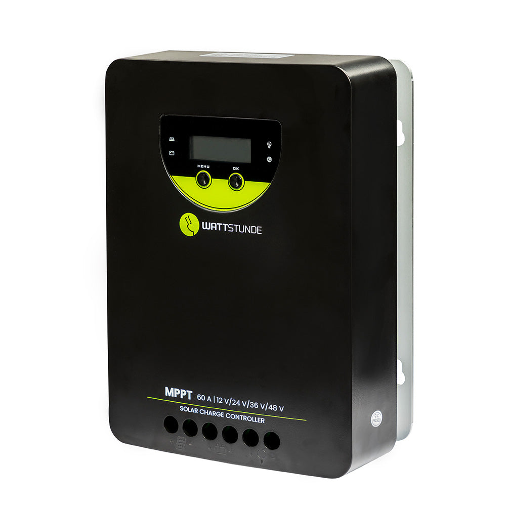 WATTSTUNDE® 60 A 140 V MPPT Solar Charge Controller WLR-BT 60.140 MPPT 12 / 24 / 36 / 48 V