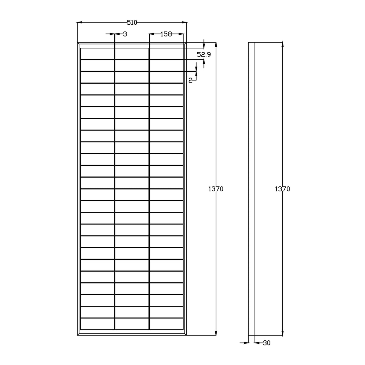 WATTSTUNDE® SOLA Frame Mono 130Wp HV