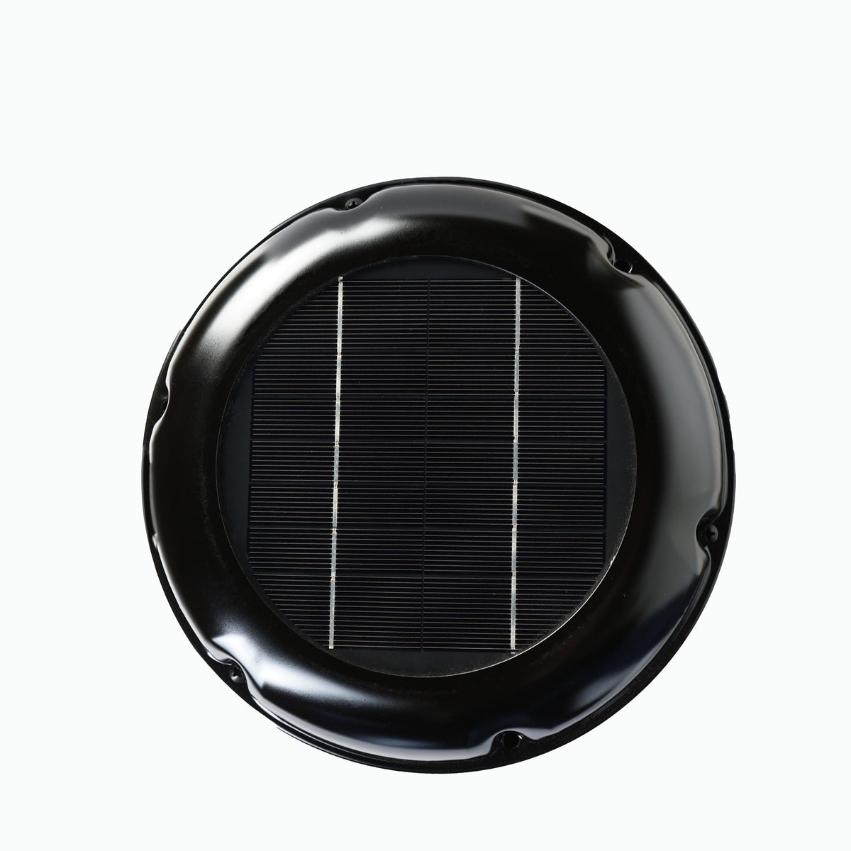 WATTSTUNDE® AERO Solarlüfter mit Akku rund, schwarz