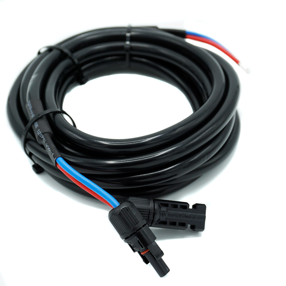 WATTSTUNDE® Connection Cable (2x) 4 mm² Type-MC4/Wire End Ferrule 3 m black
