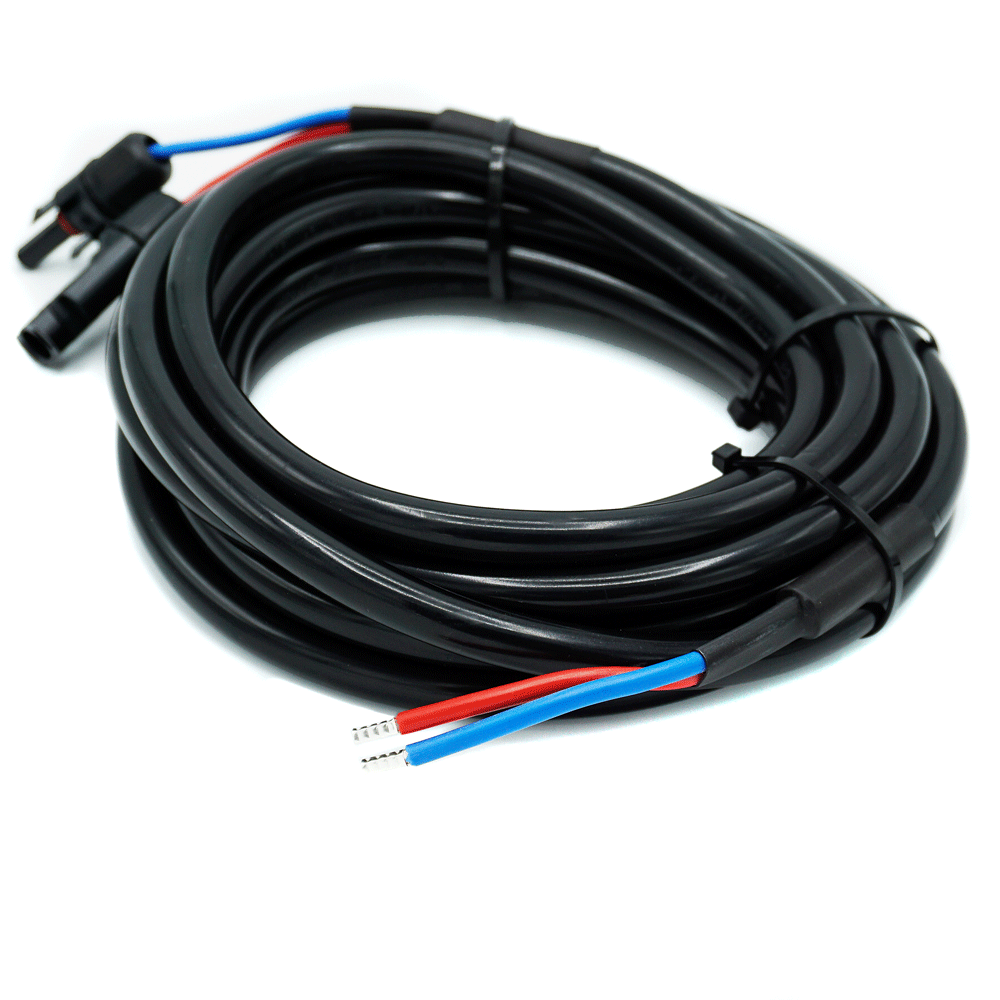 WATTSTUNDE® Connection Cable (2x)6 mm² Type-MC4/Wire End Ferrule 1 m black