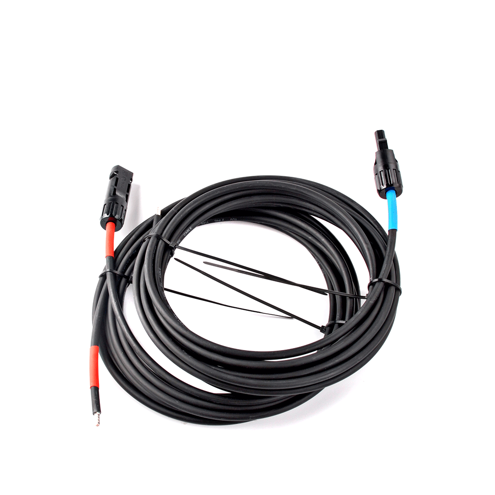 WATTSTUNDE® Solar Connection Cable 2x6 mm² Type-MC4/Wire End Sleeve 3 m black