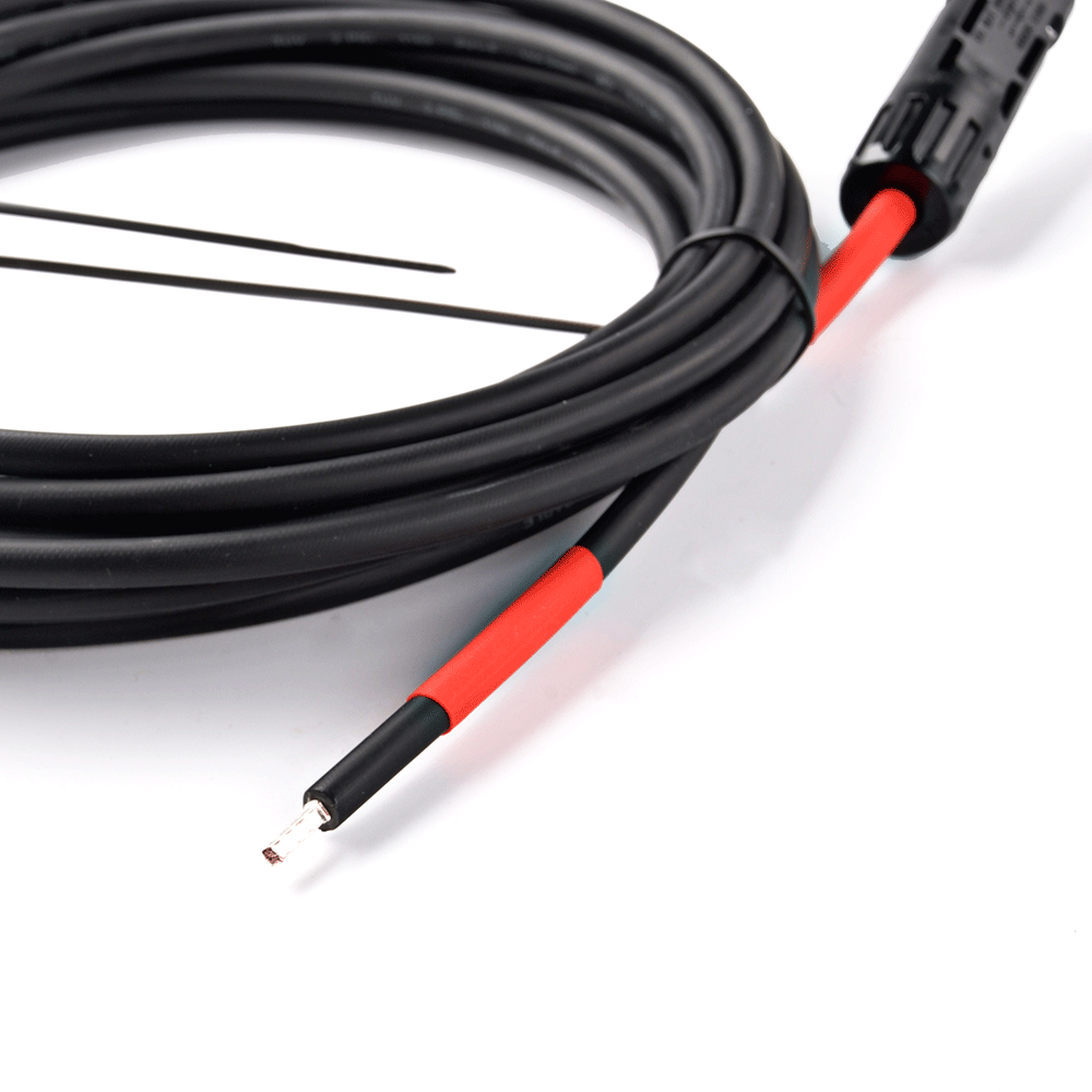 WATTSTUNDE® Solar Cable 2x4 mm² Type-MC4/Ferrule 3 m black