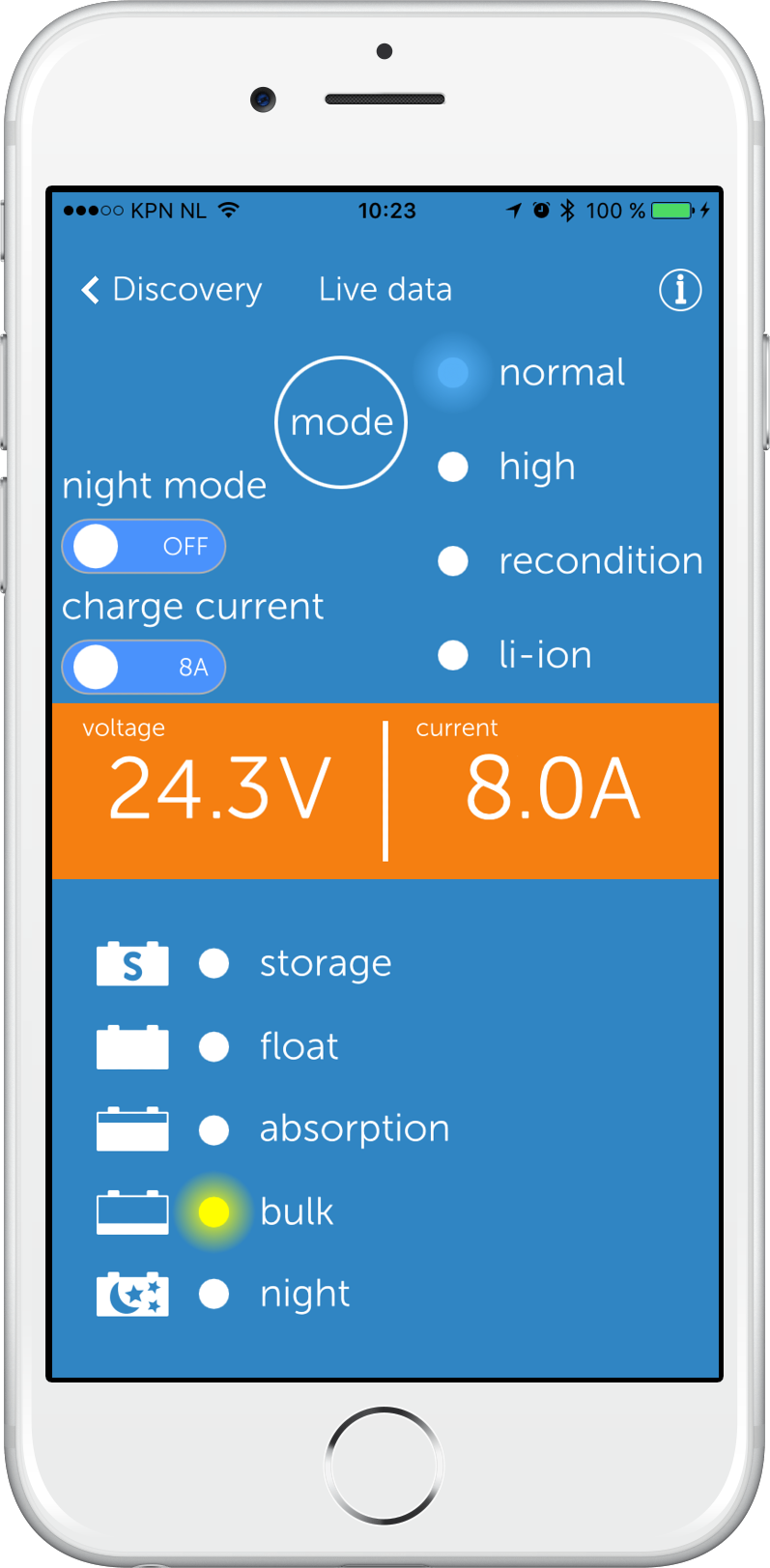 Victron Blue Smart IP22 Battery Charger Bluetooth 24/16 3 Outputs