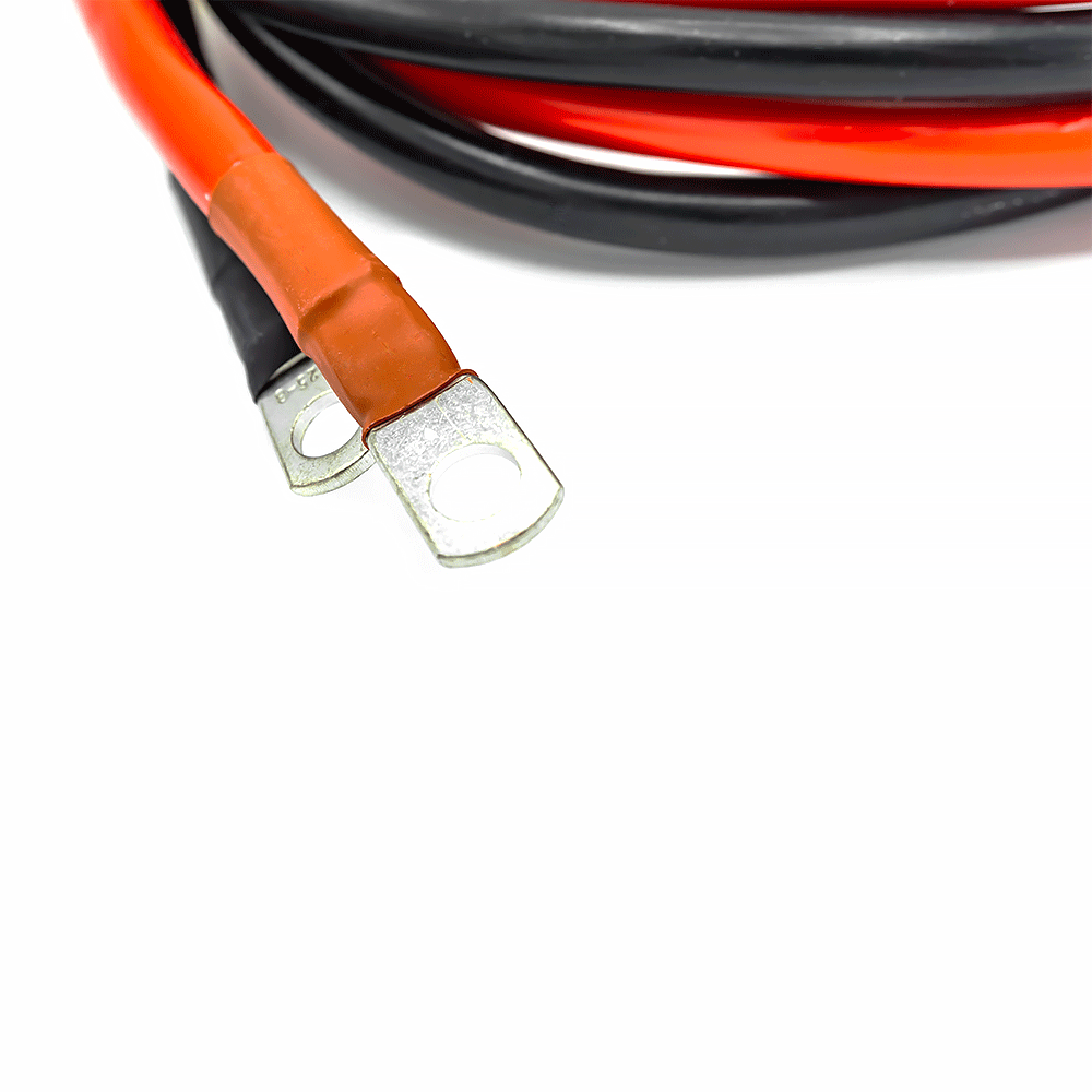 WATTSTUNDE® Sicherungskabel (mit Sicherungshalter) 2x25 mm² M8/Aderendhülse 1 m rot/schwarz